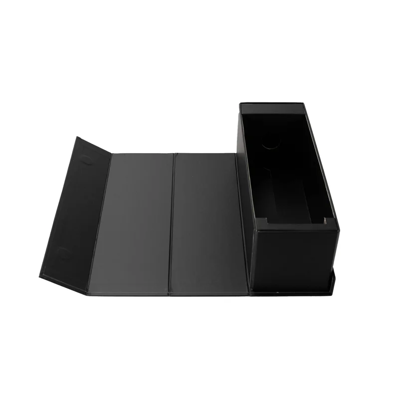 Office 1 Кутия Wine, с магнитно затваряне, сгъваема, 33 х 11 х 10.8 cm, дънно лепена, черна