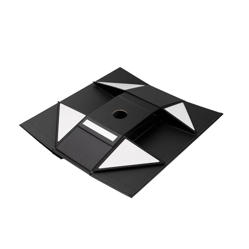 Office 1 Кутия Wine, с магнитно затваряне, сгъваема, 33 х 11 х 10.8 cm, ъглово лепена, черна
