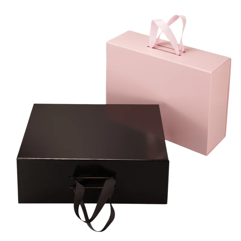 Office 1 Кутия Handle, сгъваема, 38 х 28 х 13.5 cm, с дръжки, розова