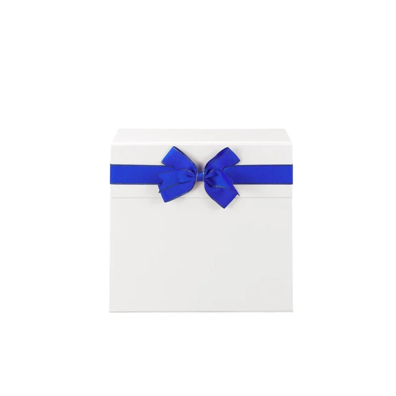 Office 1 Кутия Pearl, сгъваема, 21 х 21 х 9 cm, бяло-синя