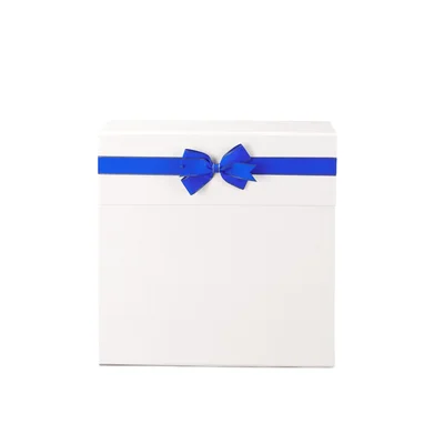 Office 1 Кутия Pearl, сгъваема, 32 х 32 х 10 cm, бяло-синя