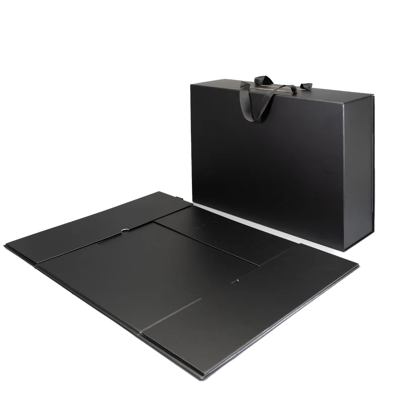 Office 1 Кутия Handle XXXL, сгъваема, 48 х 35 х 15 cm, черна