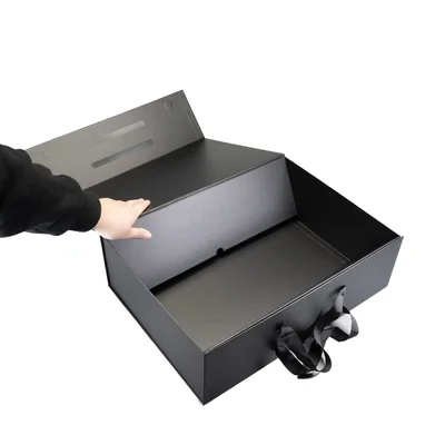 Office 1 Кутия Handle XXXL, сгъваема, 48 х 35 х 15 cm, черна