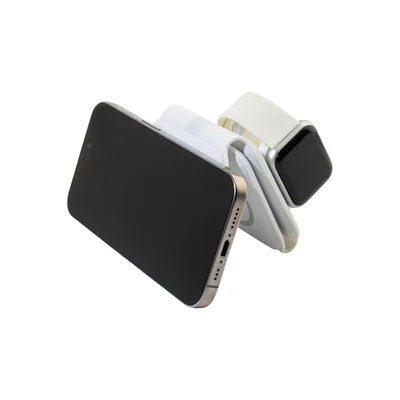 Cool Безжично зарядно FolCharge 3 в 1, сгъваемо, 15 W, бяло