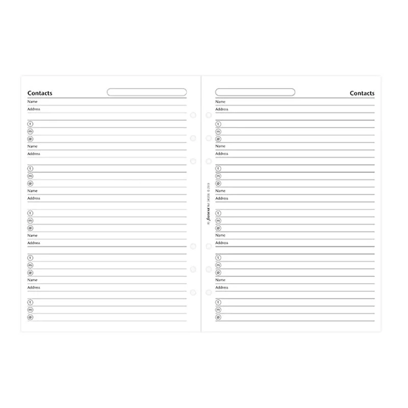 Filofax Пълнител за органайзер, A5, за имена, адреси и телефони