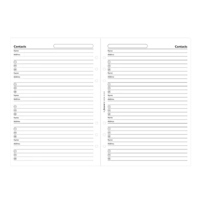 Filofax Пълнител за органайзер, A5, за имена, адреси и телефони