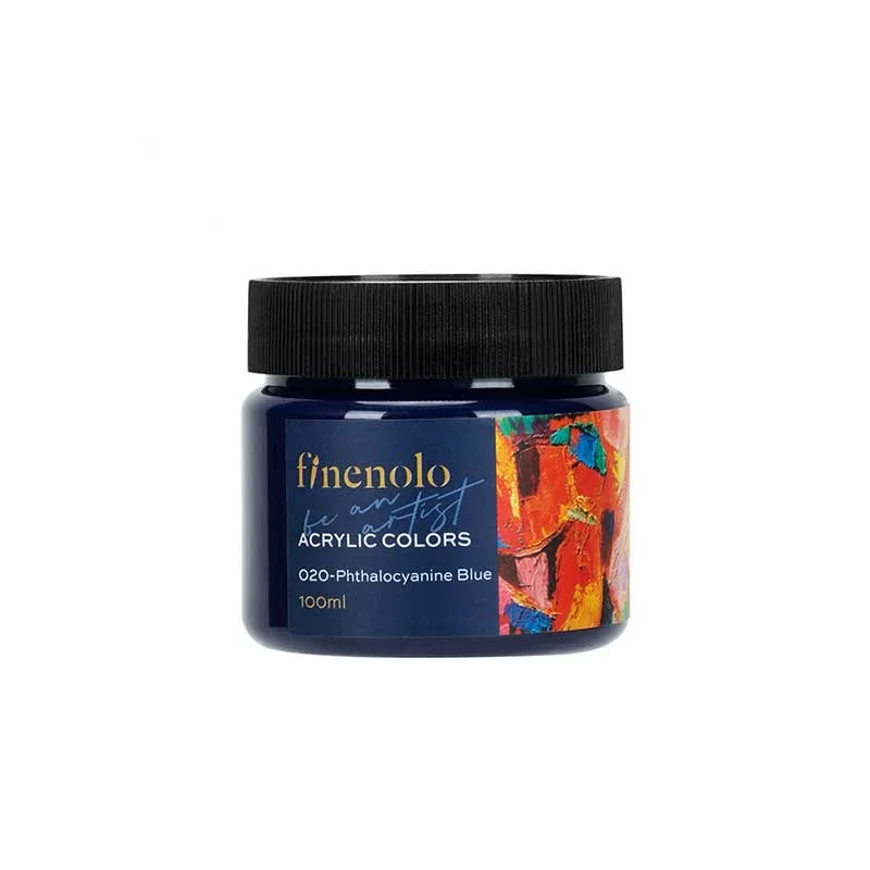 Deli Акрилна боя Finenolo, в бурканче, 100 ml, тъмносиня