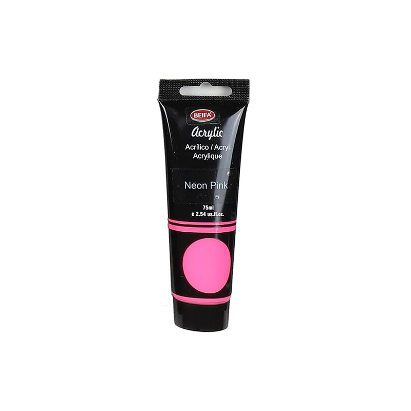 Beifa Акрилна боя, в тубичка, 75 ml, неоноворозова