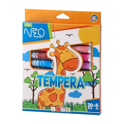 Темперни бои Sazio Fantasy, в тубички по 6 ml, 20 цвята