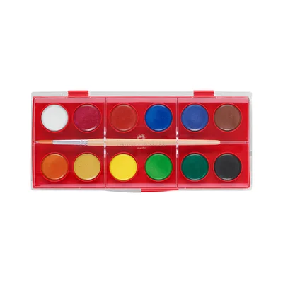 Faber-Castell Акварелни бои, 12 цвята, в голяма кутия