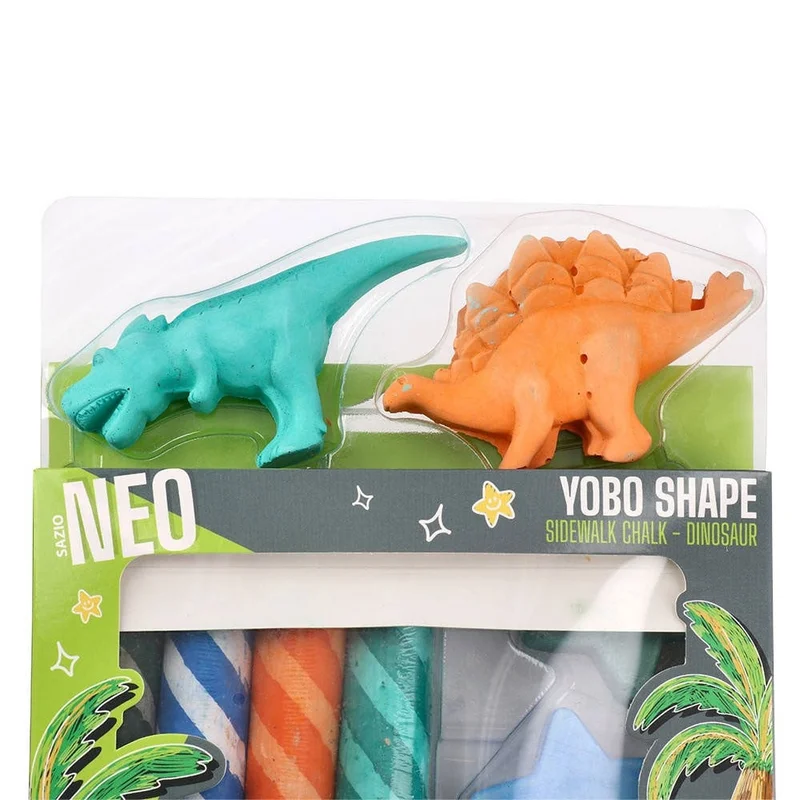 Тебешир Sazio Yobo Shape, динозавър, 8 броя