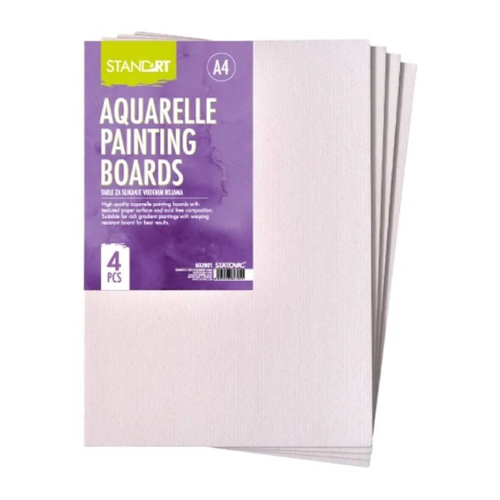 Кеширано платно Standart Board, акварелно, A4, 4 броя