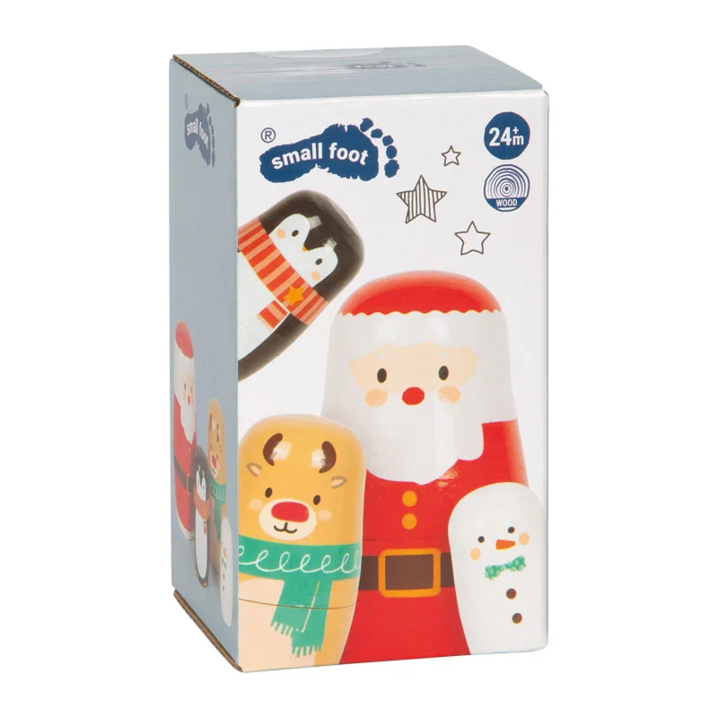 Small Foot Матрьошки, коледни, дървени, 4 броя