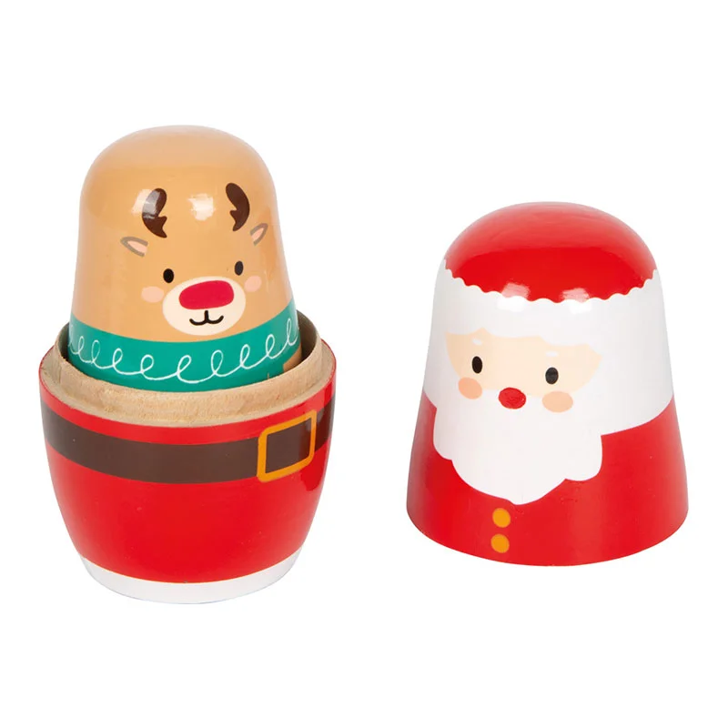 Small Foot Матрьошки, коледни, дървени, 4 броя