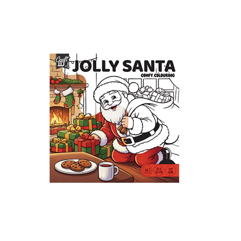 Craft ID Книжка за оцветяване Comfy Coloring - Holly Jolly, коледна