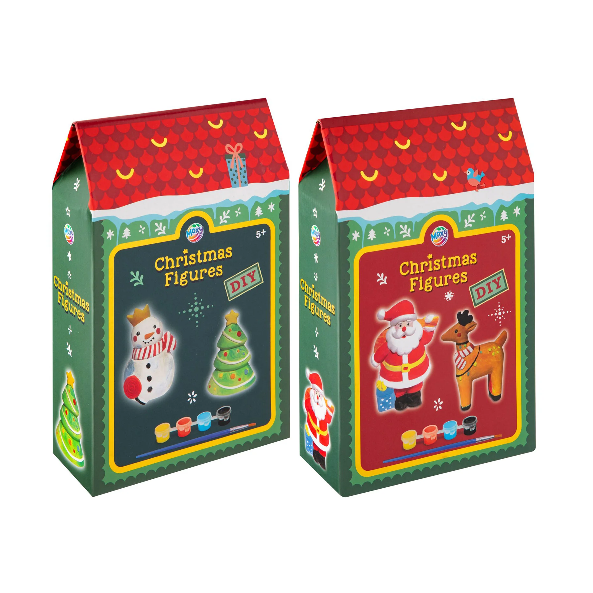Moxy Фигурка за оцветяване, коледна, 2 броя, асорти, 48 опаковки