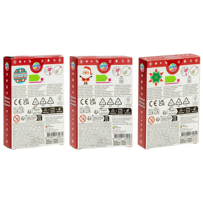 Moxy Фигурка за оцветяване, за елха, с мъниста, асорти, 48 броя