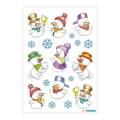 Herma Стикери Снежен човек, 27 броя