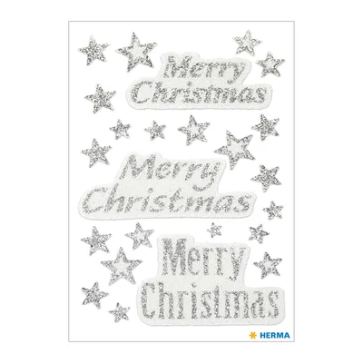 Herma Стикери Merry Christmas, блестящи, 24 броя