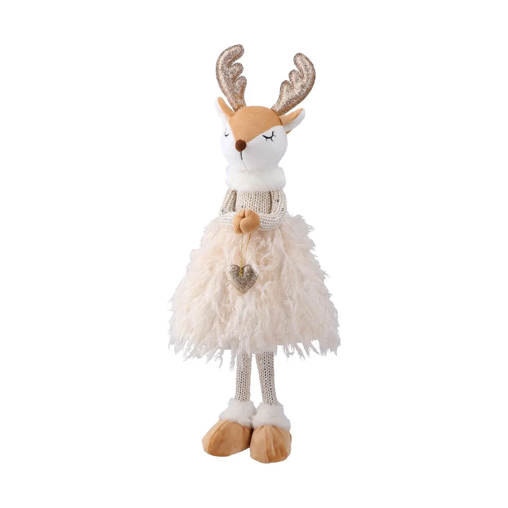 Елен за декорация Festa Silven, момиче, коледен, 51 cm, златист