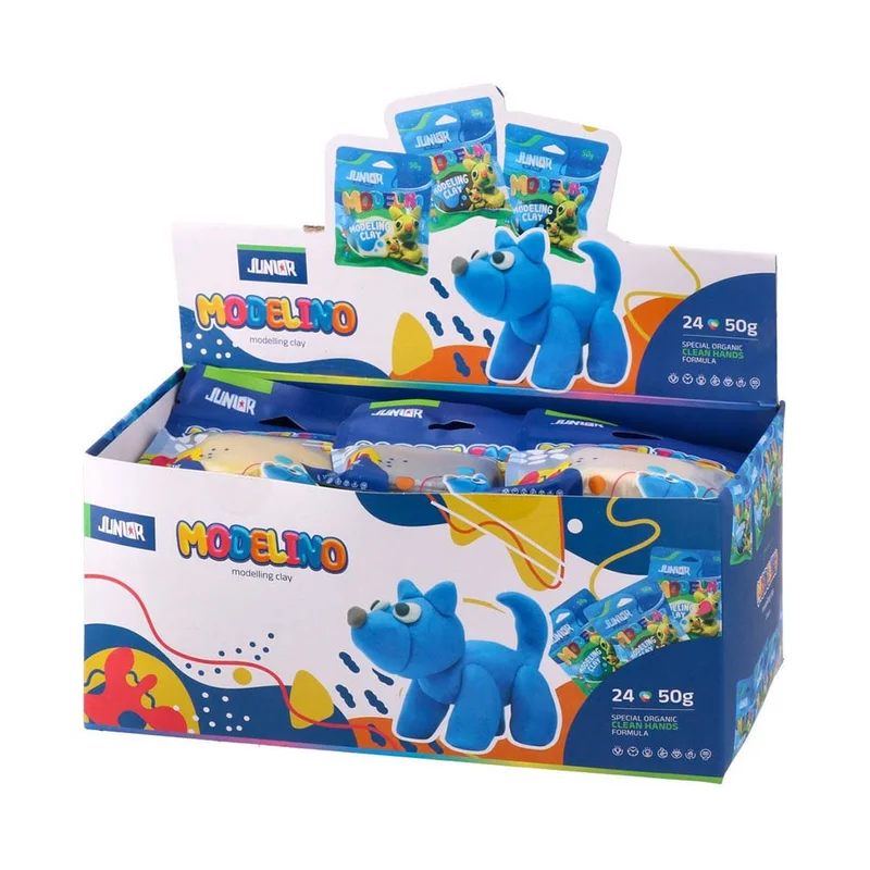Пластилин Junior Modelino, 50 g, асорти