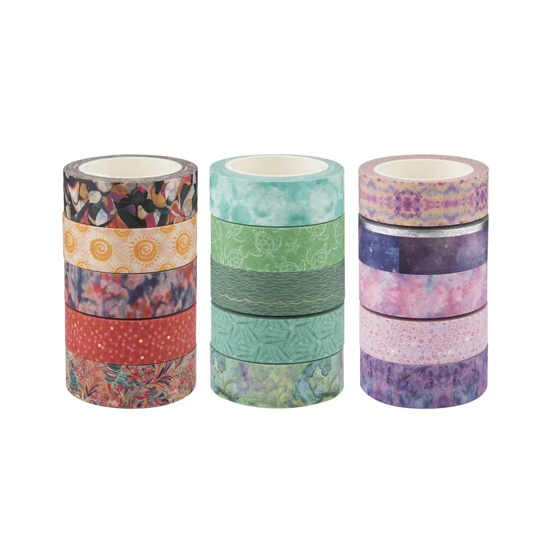 Craft ID Тиксо, с мотиви за декорация, широчина 15 mm, дължина 10 m, 5 броя, асорти, опаковка 48