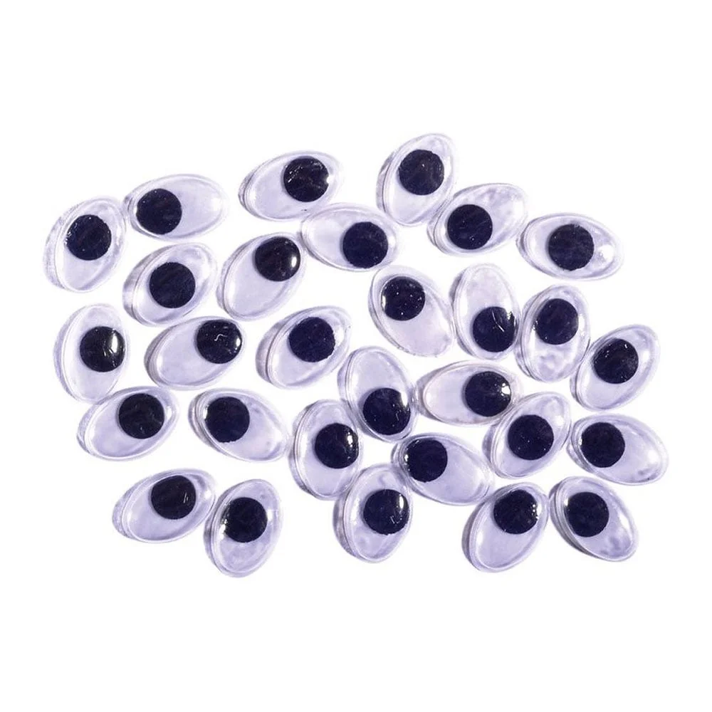 Очички Junior, мърдащи, овална форма, 10 mm, 30 броя