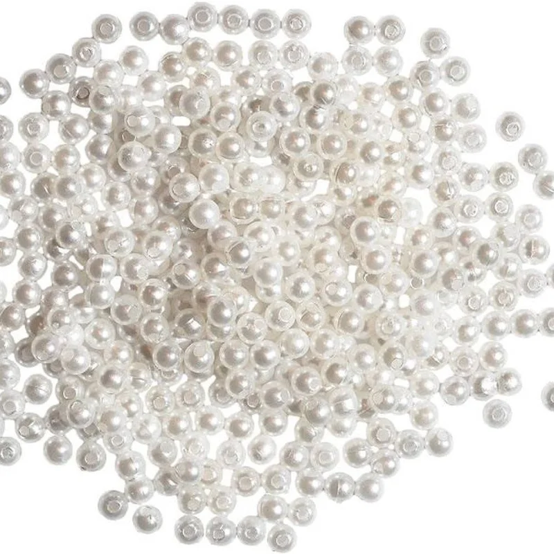 Перли за декорация Junior, 8 mm, 30 g, бели