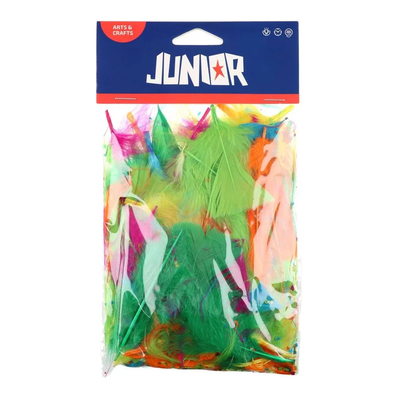 Пера за декорация Junior, мини, 24 броя, микс