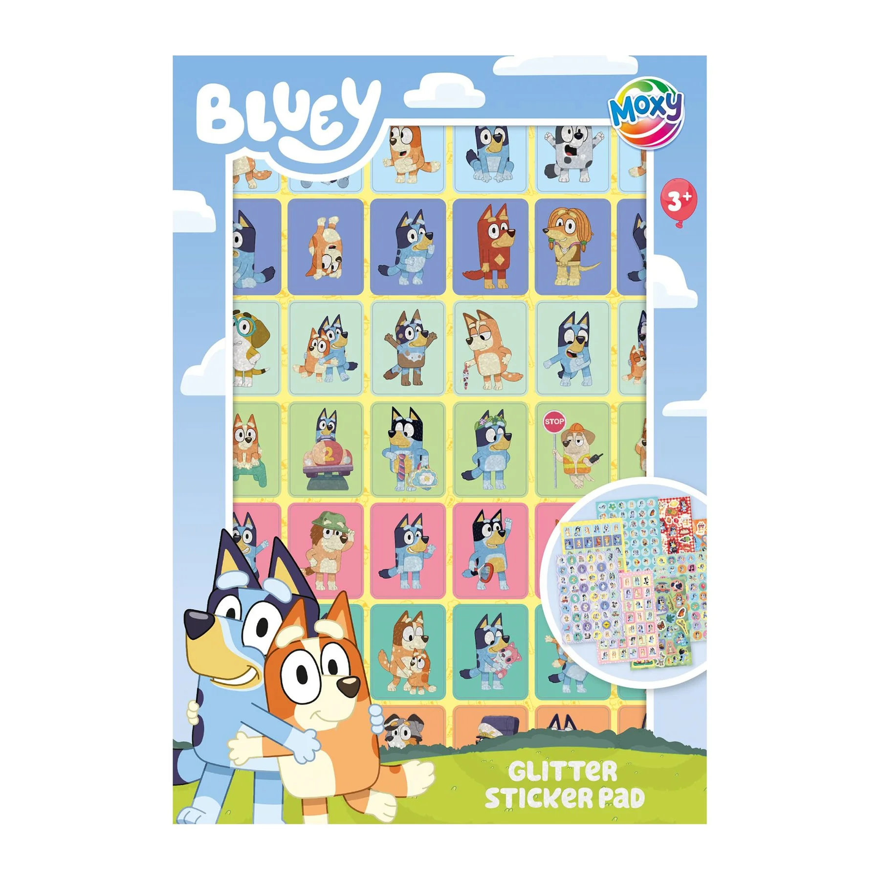 Moxy Книжка със стикери, А5, Bluey