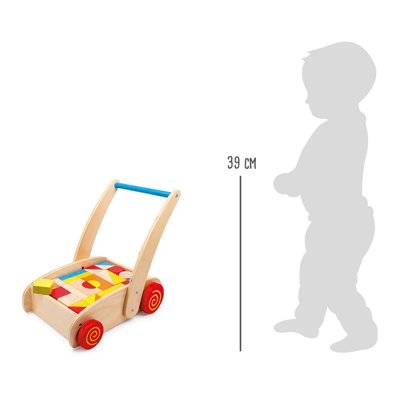 Small Foot Конструктор с количка, дървен, 37 х 28 х 39 cm, 33 части