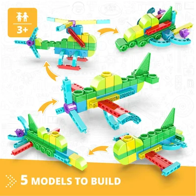 Engino Конструктор Steamlabs Junior - Научи за самолетите