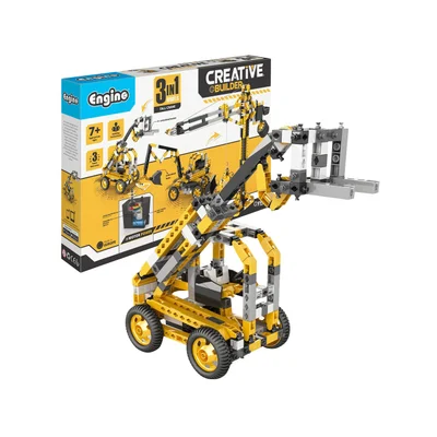 Engino Конструктор Creative Builder Motorized - Висок кран, 3 в 1