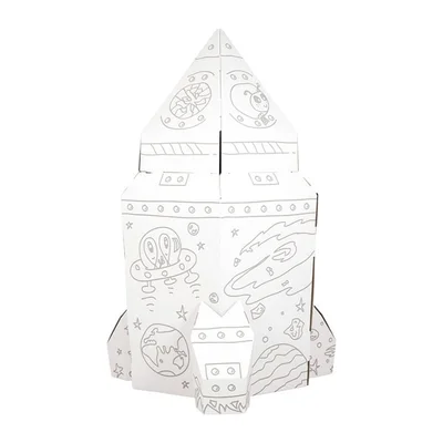 Small Foot Къща - Ракета за игра, картонена, 105 х 105 х 169 cm
