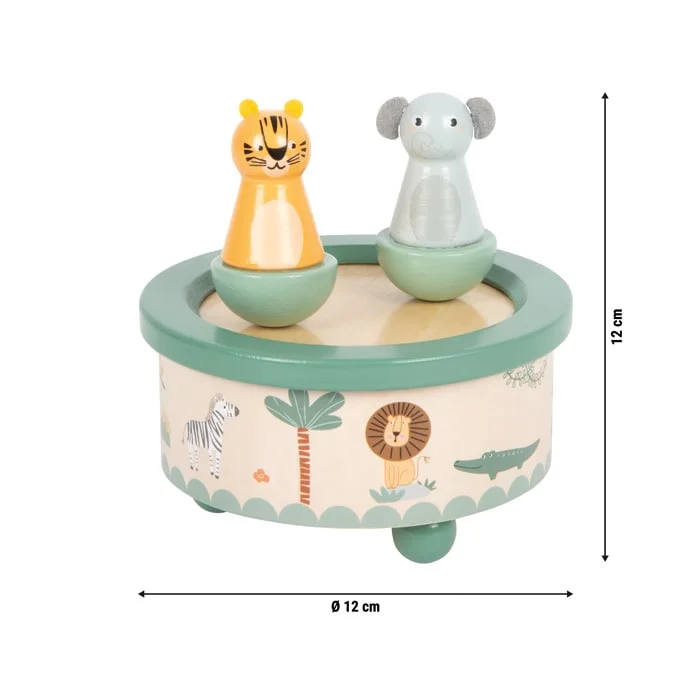 Small Foot Музикална кутия Сафари, 12 х 12 х 12 см