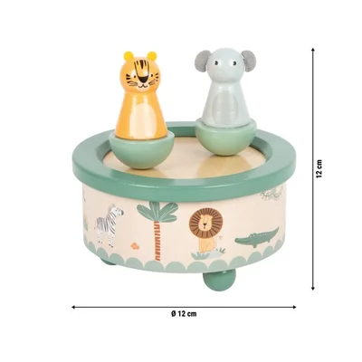 Small Foot Музикална кутия Сафари, 12 х 12 х 12 см