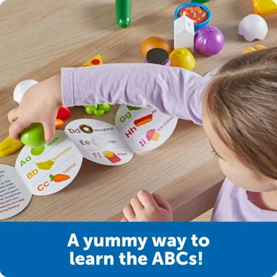 Learning Resources Комплект за учене на буквите от A до Z, с мини храни