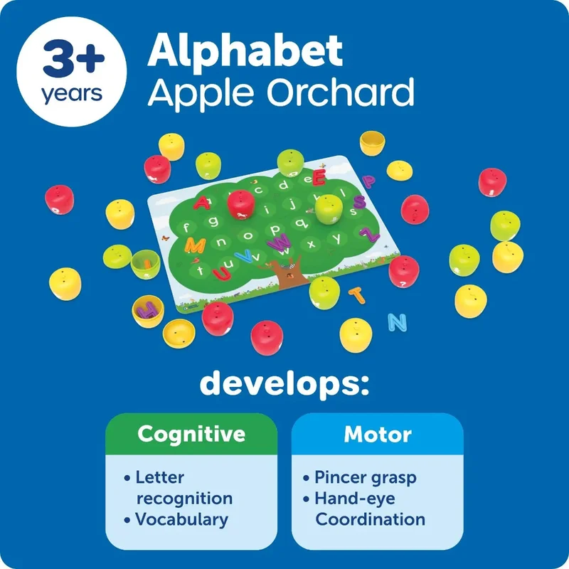 Learning Resources Комплект ябълки с английската азбука