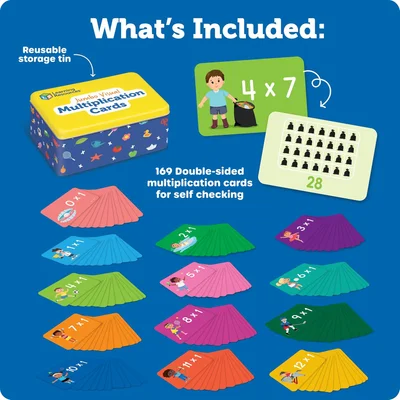 Learning Resources Комплект карти за умножение, с картинки