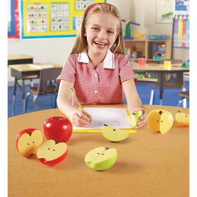 Learning Resources Комплект дроби - Ябълки, магнитни, 4 броя
