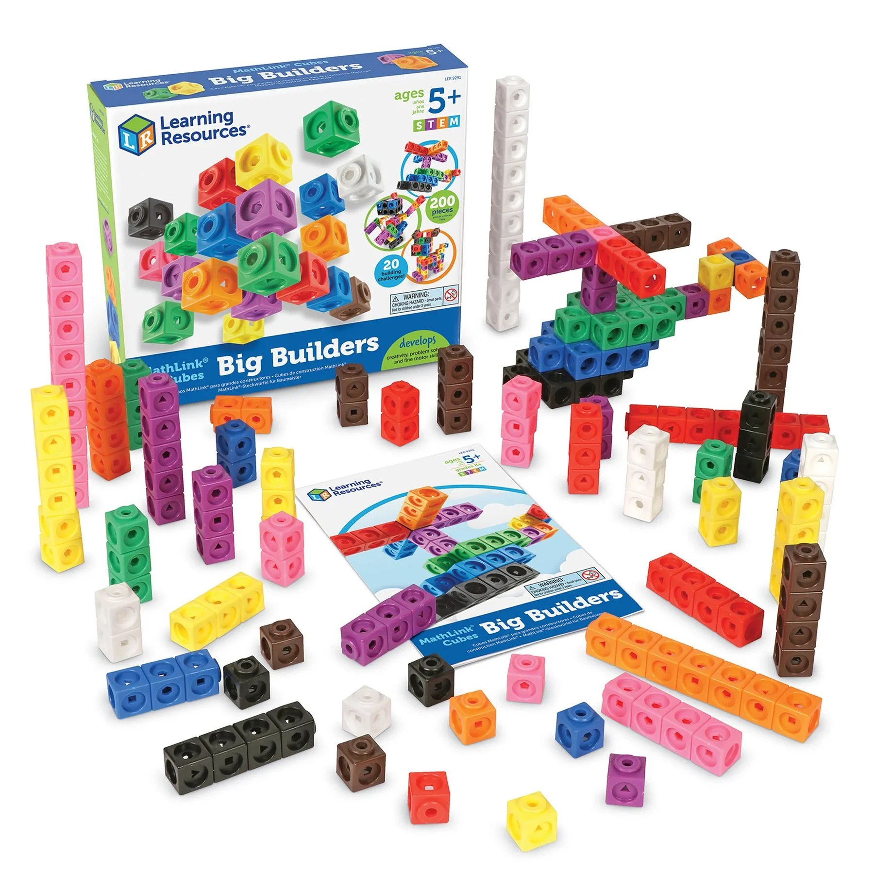 Learning Resources Комплект математически кубчета, 200 части