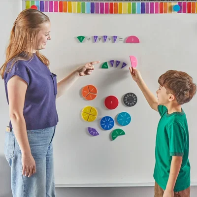 Learning Resources Математически комплект Rainbow Fraction, магнитен