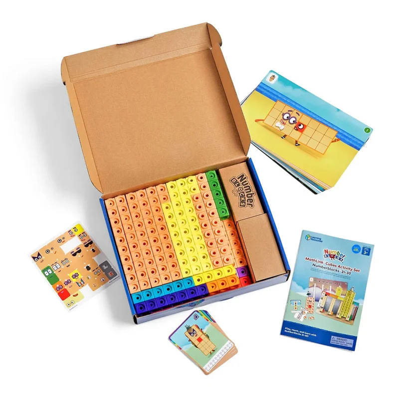 Learning Resources Комплект математически кубчета за сглобяване, от 21 до 30