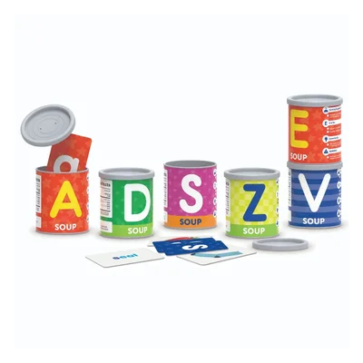 Learning Resources Консерви супа с английската азбука, за сортиране и броене