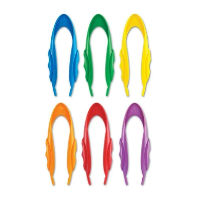 Learning Resources Пинсети, цветни, 15 cm, 12 броя