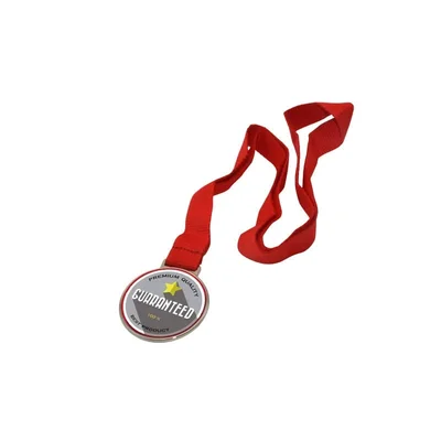 BESTSUB Медал, за сублимация, с лента, диаметър 52 mm, сребърен