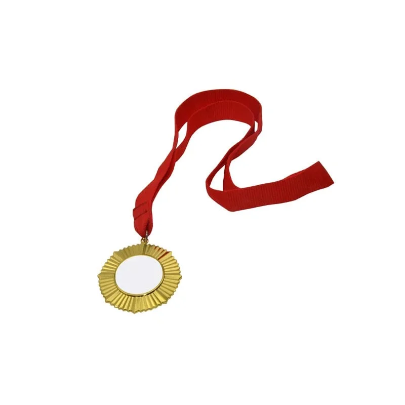 BESTSUB Медал, за сублимация, с лента, диаметър 60 mm, златен