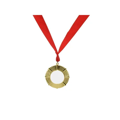 BESTSUB Медал, за сублимация, с лента, диаметър 60 mm, златен