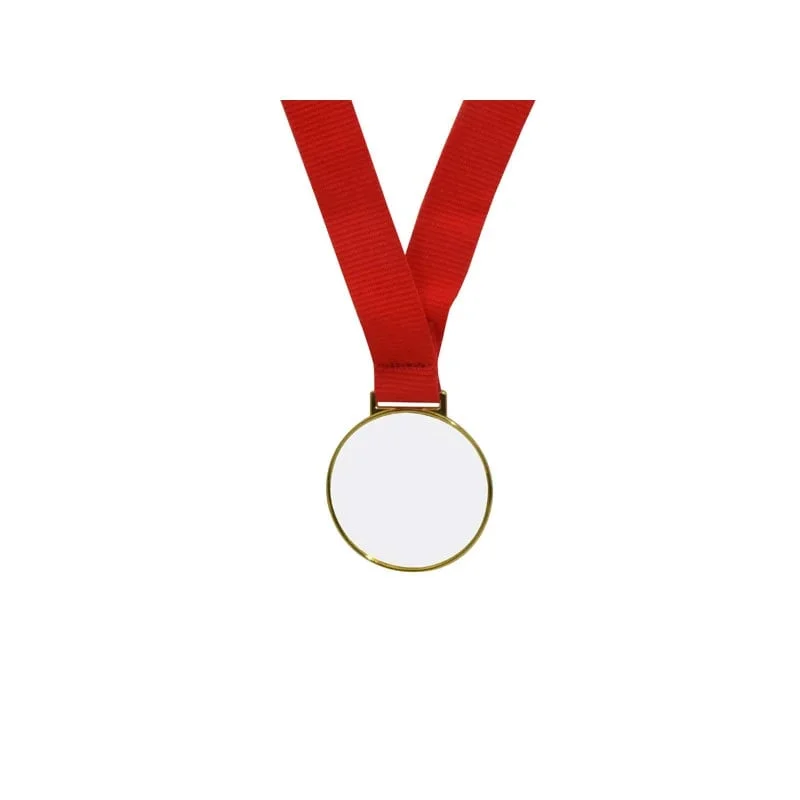 BESTSUB Медал, за сублимация, с лента, диаметър 52 mm, златен