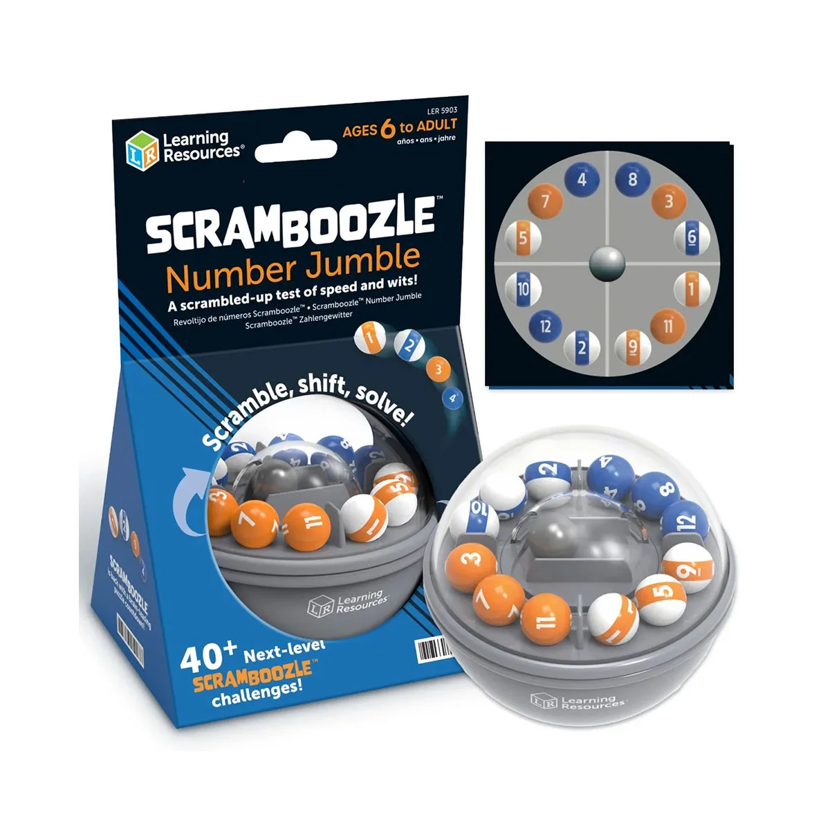 Learning Resources Пъзел Scramboozle, топка с цифри